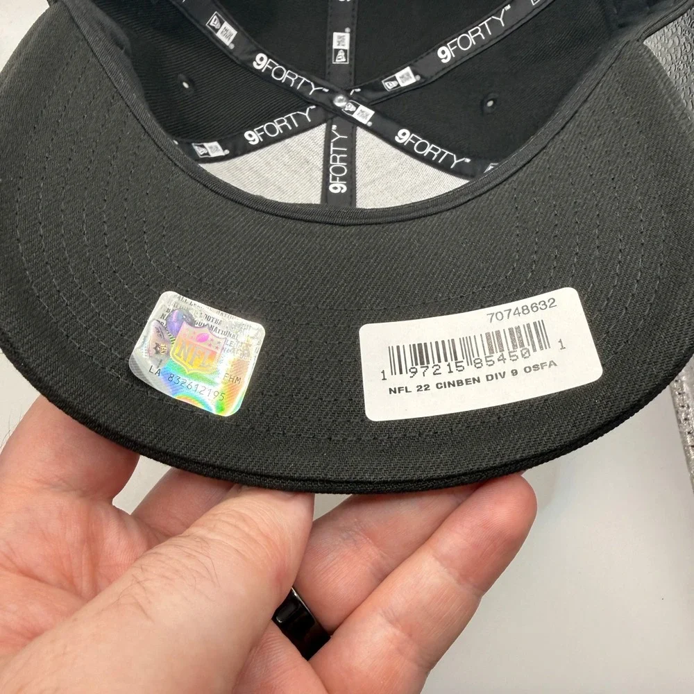 New Era Cincinnati Bengals AFC North Champions 9FORTY‎ Adjustable Hat Black NFL
